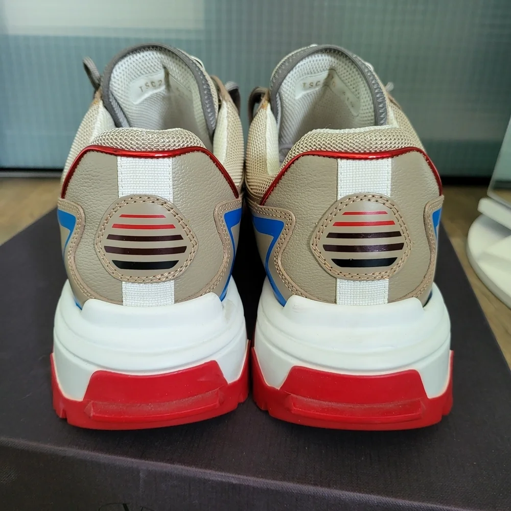 Valentino Garavani Beige and Red Sneakers